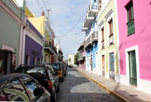 Puerto Rico - typical street in Old San Juan