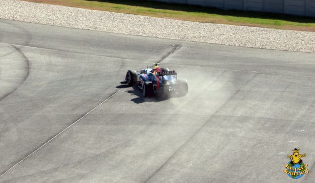 Austin, 2012 - the engine of Mark Webber's Red Bull lets go in a plume of smoke