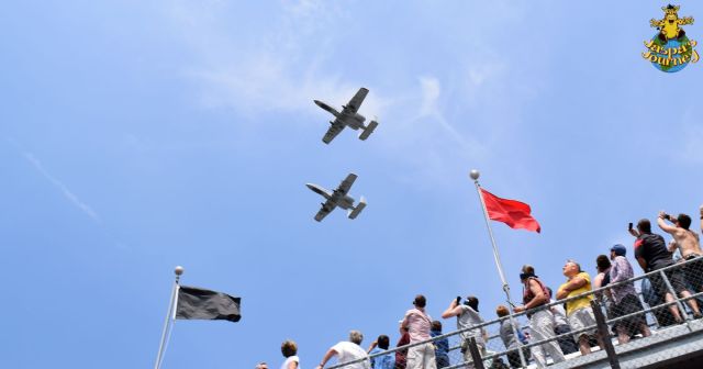 ... A flyover by two A10 Warthogs...