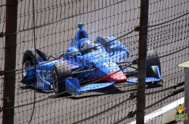 Then Kanaan has a big shunt coming out of Turn 3, finally coming to a stop right in front of us