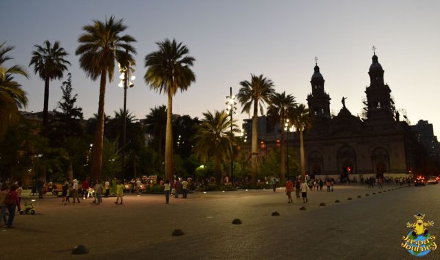Plaza de Armas at dusk
