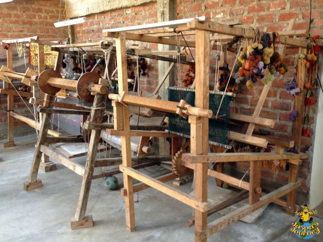 Three of the smaller looms
